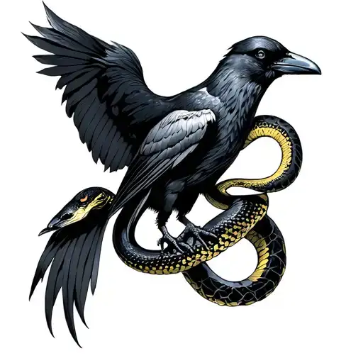 Crow And Snake