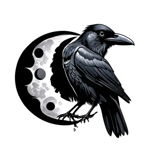 Crow And Probity's Snaje Entertained With Moon Phases