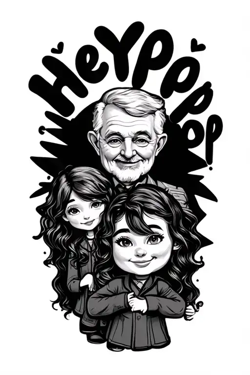 Hey Pop Hey Sweets Representing Grandpa And Granddaughter