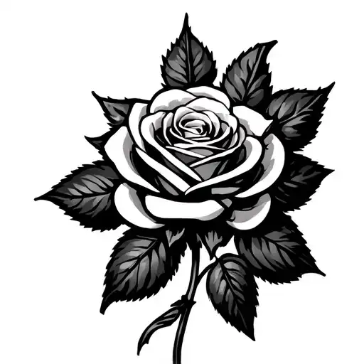 Armored Bracer Holding A Rose