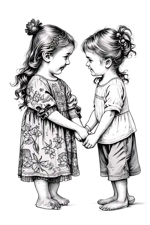 Children Holding Hands