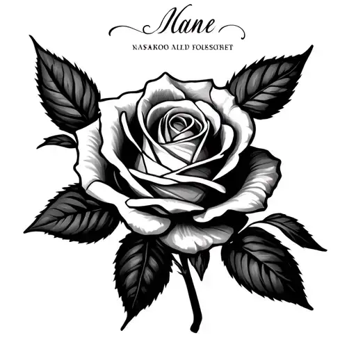 Rose With Name As Stem