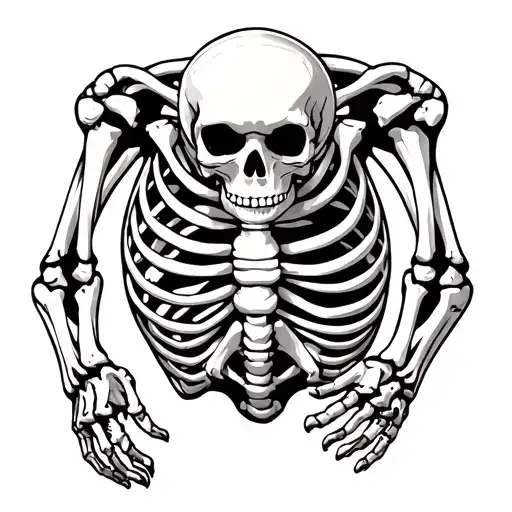 Skeleton Full Body With Crazy Abs And Body