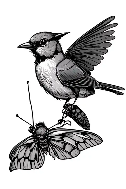 Chuck Wills Widow Bird Catching A Moth