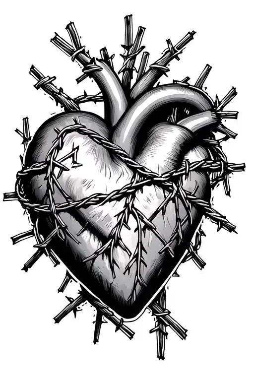 Easy Love Isn't Real And Real Love Ain't Easy In A Sacred Heart Underlined In Barbed Wire