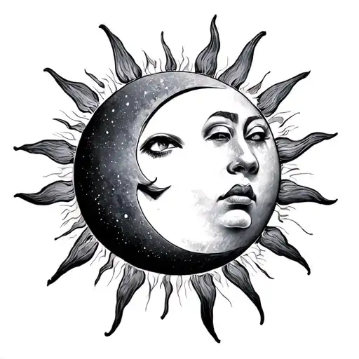 Sun And Moon Dark Deviant Art Style