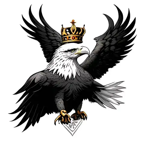 Eagle With Crown A At Bottom