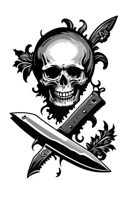 Skull And Knife