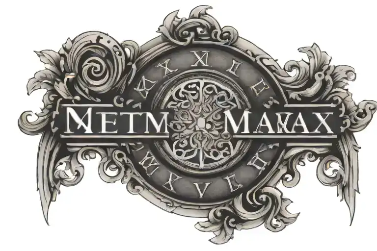 Roman Numeral Tattoo With Filligree And A Name Going Through The Roman Numerals