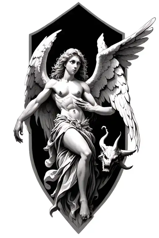 Angel Fighting Demons