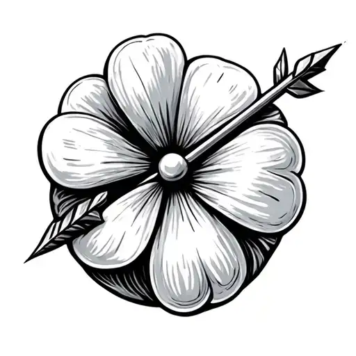 Arrow Sticking Into A Clover