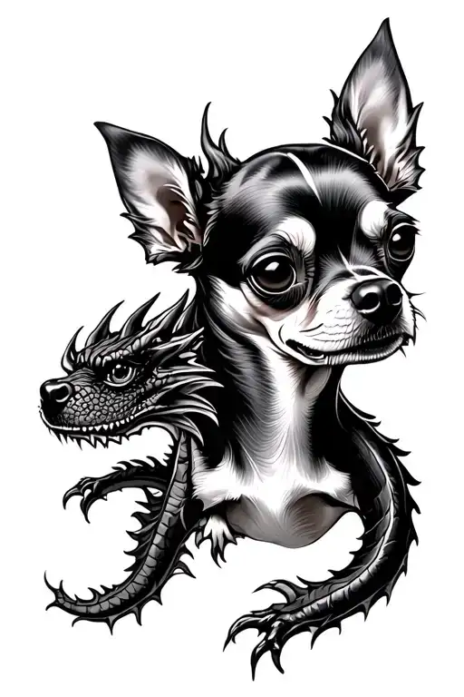 Chihuahua Head With Dragon Body