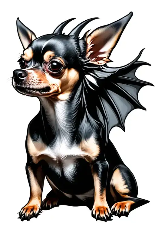 Chihuahua Head With Dragon Body