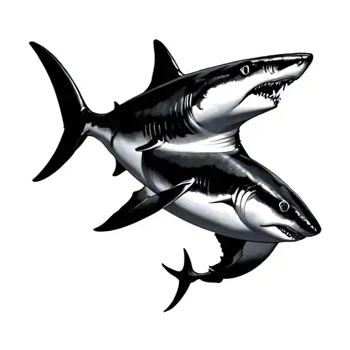 Sharks Swimming Up Males Rib Cage