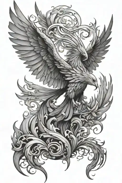 New Beginnings Strength And Add Phoenix Rising From The Ashes