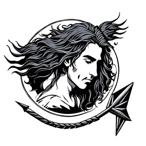 Virgo With Dad Arrow Design Featuring