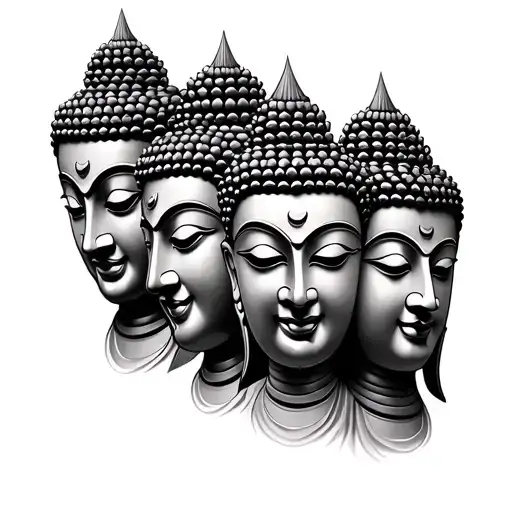 Four Buddha Face
