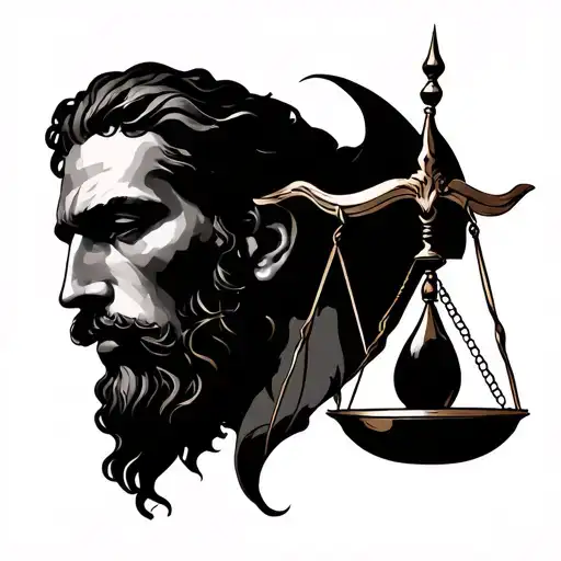 Libra Male Unique Tattoo Design