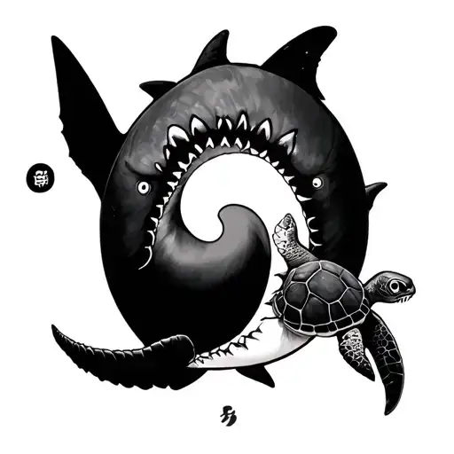 Shark And Turtle Yin Yang