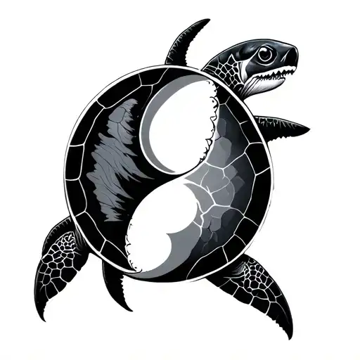 Turtle And Shark Yin Yang