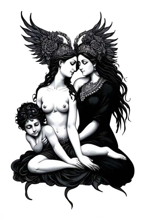 Mother And Boy Goddess