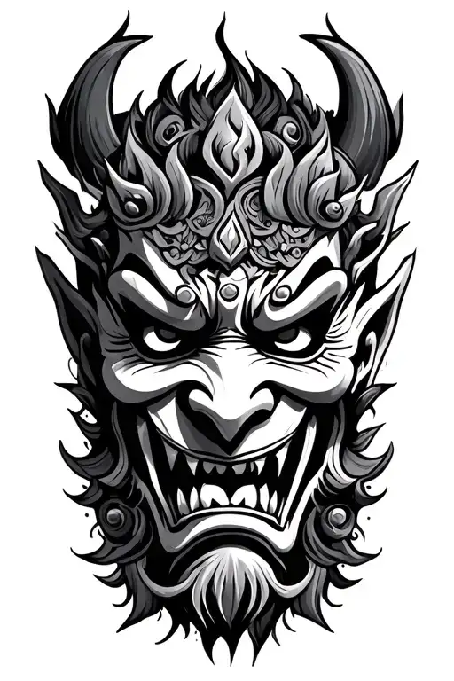 Oni Mask Surrounded