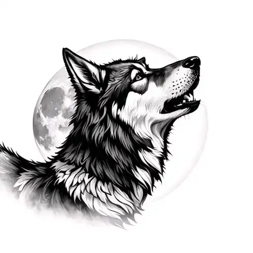 Wolf Howling At The Moon