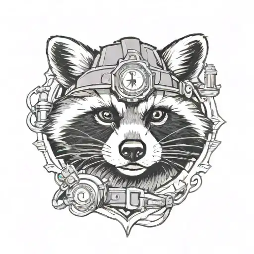 Raccoon Firefighter