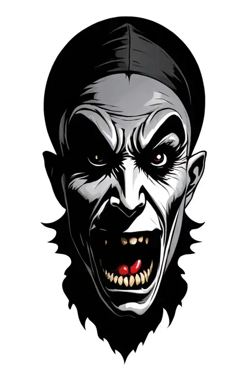 Evil Jester Head Holding