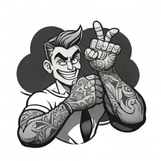 Success Cartoon Character Holding