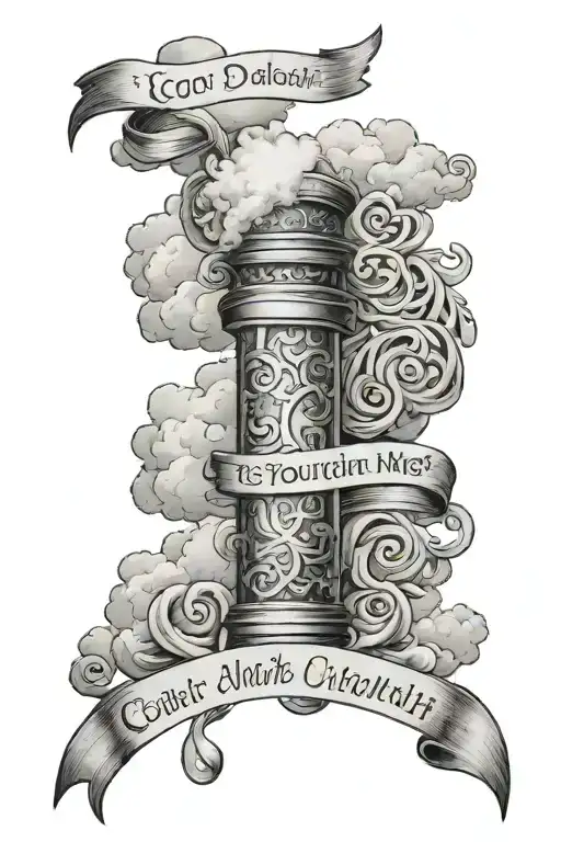 I Can Do All Things Through Christ Who Strengthens Me Scroll With Clouds And Light