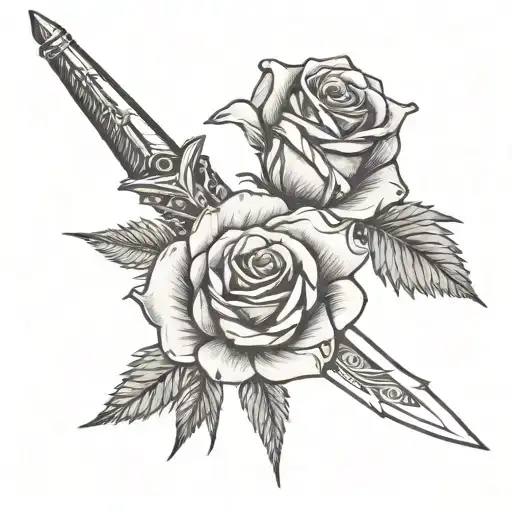 Dagger And Thorny Rose