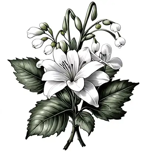 Lily Of The Valley And Hawthorn