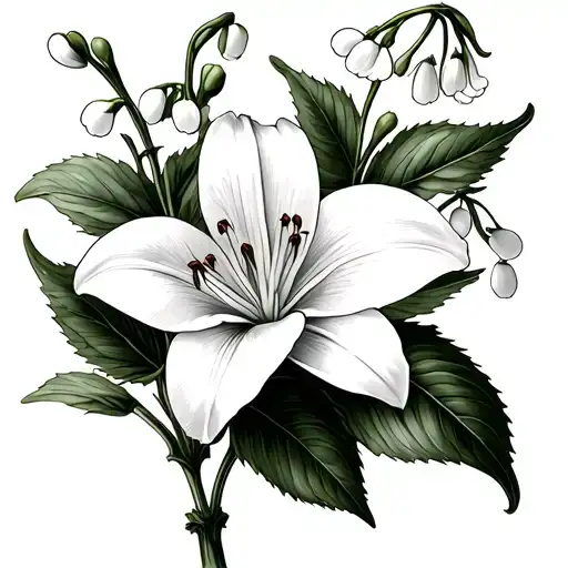 Lily Of The Valley And Hawthorn