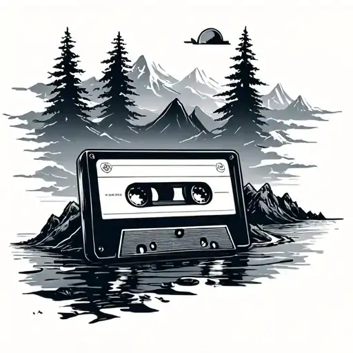 Audio Cassette Travel Landscape