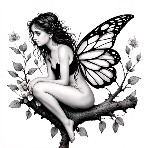 Fairy Sitting On A Branch