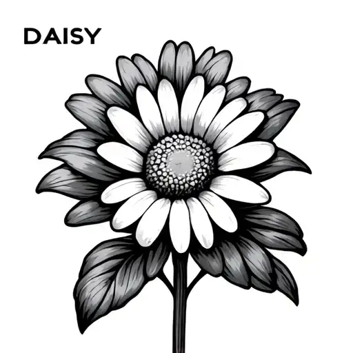 A Daisy With The Stem Spelling Daisy