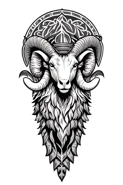 Black Ram Firefighter With Nordic Carvings