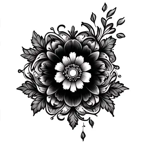 Negative Space Blackout Filigree