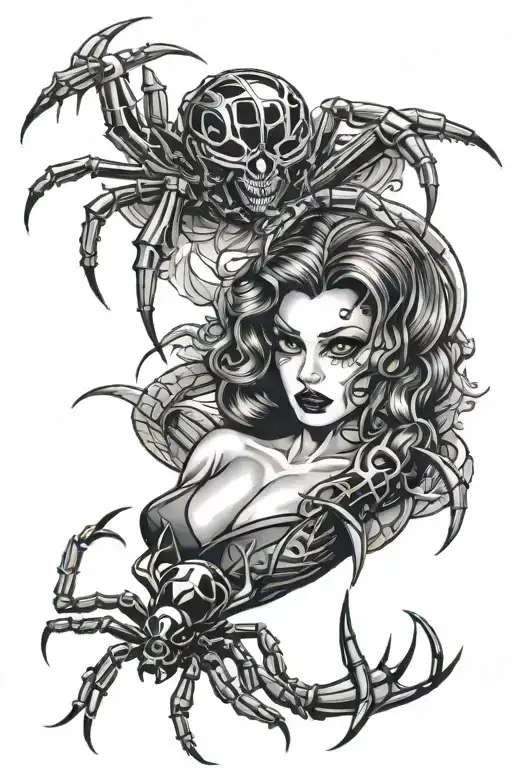 Lowrider And Black Widow Spider