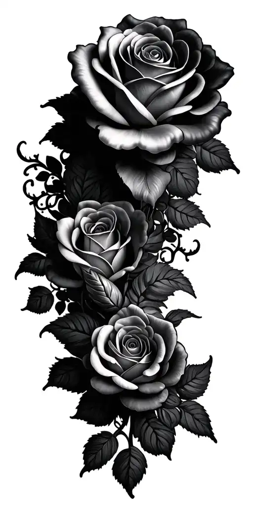 Lace And Roses Intertwined