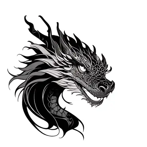 Dragon Sleeve With Woman Face