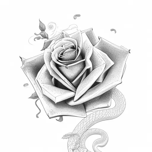Roses With A Snake Running Through Them
