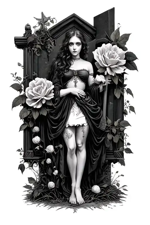 Sensenmann In Cemetery