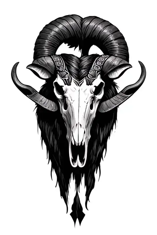 Nordic Warrior Ram Skull