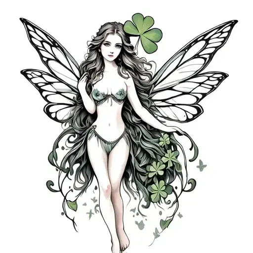 Fairy And Irish Clover