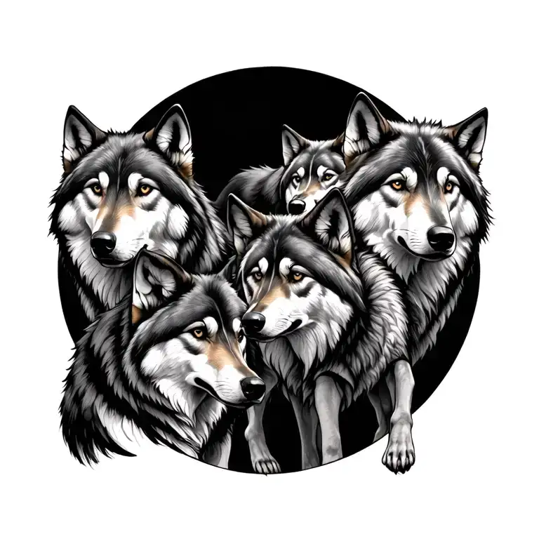 7 Wolves In A Circle