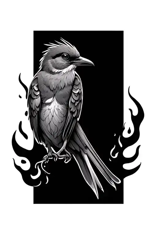 Hirondelle With Flame