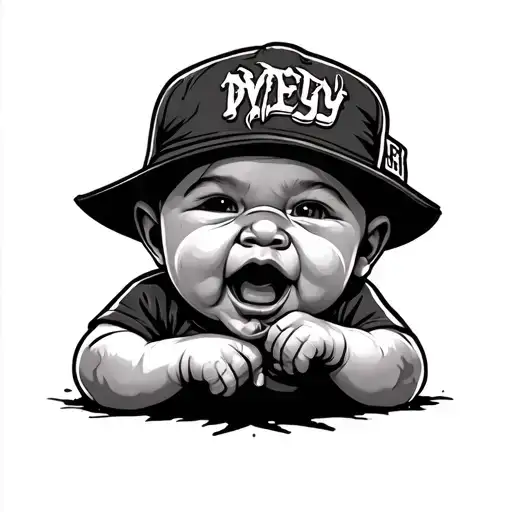 Gangsta Baby Cartoon Character