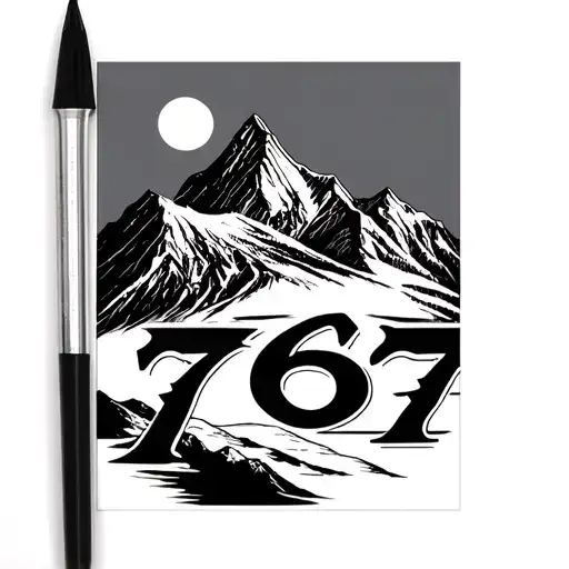 Mountain And The Number 767